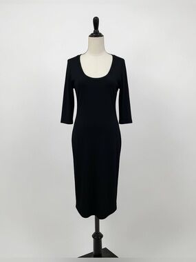 JAMES PERSE Women's Black Panel Midi Dress Size XL (size 4, 12-14)